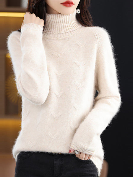 Women Autumn Turtleneck Wool Warm Knit Sweater AX1032 Genistyle Shop