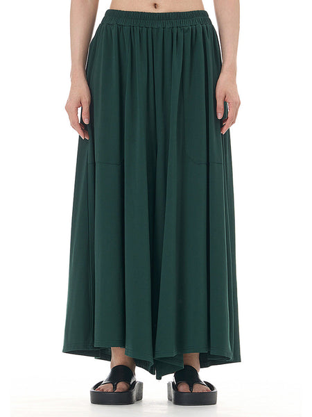 Women Summer Casual Solid Wide-leg Loose Pants FD050 BUYKUD