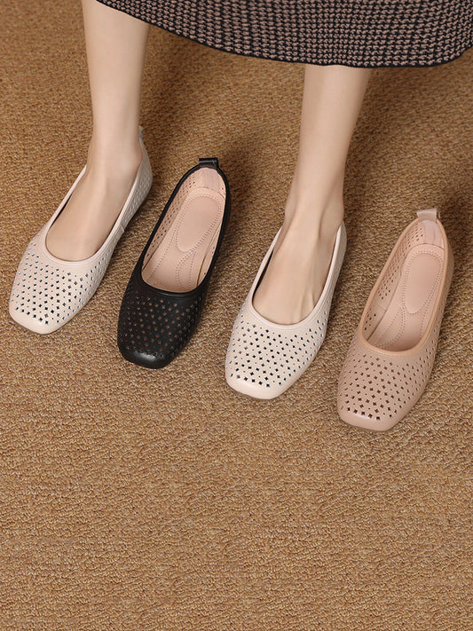 Heel Out Low Casual Shoes Summer Hollow Women FashionChic