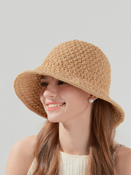 Hat Women Casual Weave Straw Sunproof FashionChic
