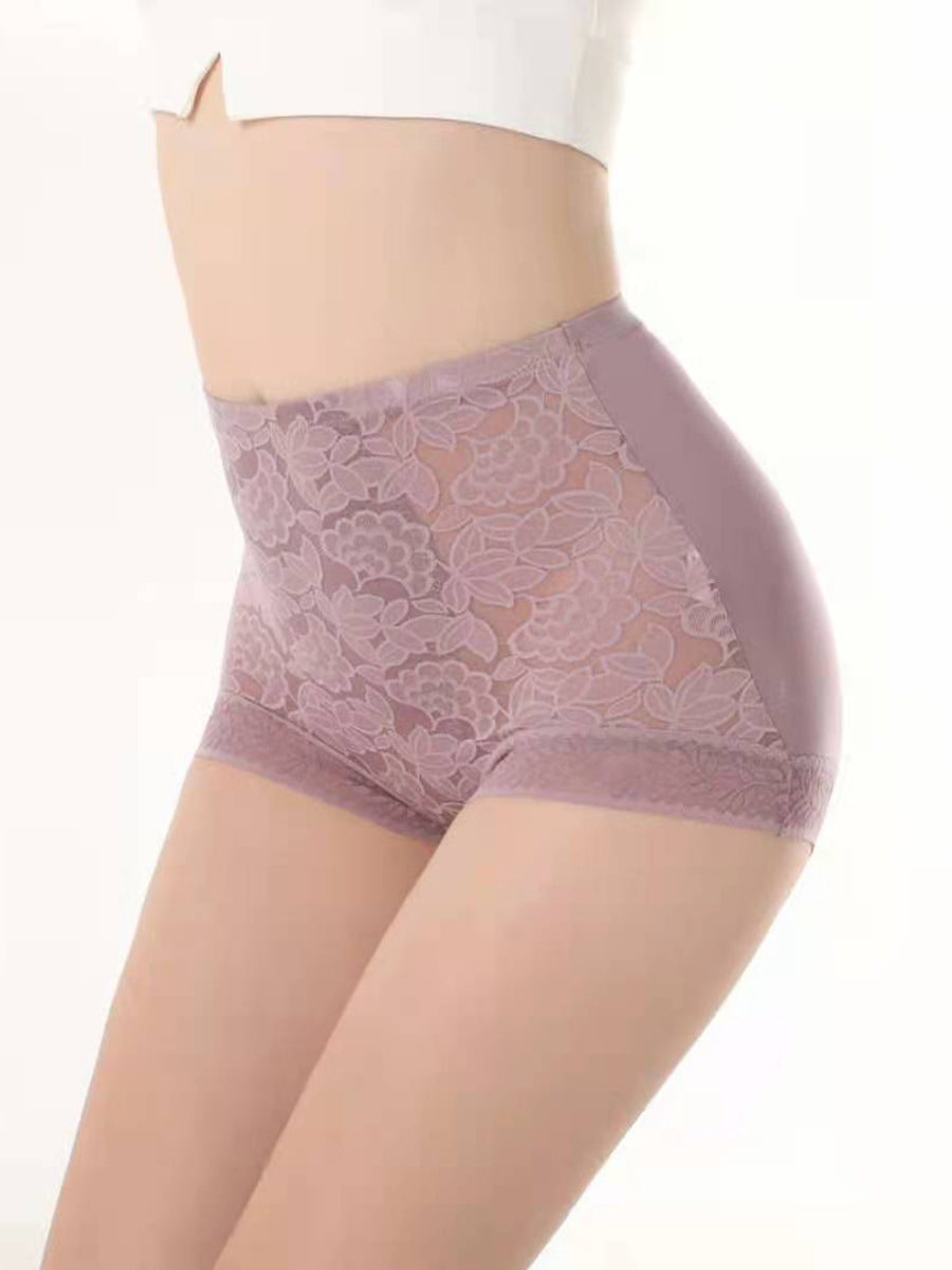 3 Pieces Women Sexy Lace Seamless High-Waist Underwear AS1011 Ada Fashion