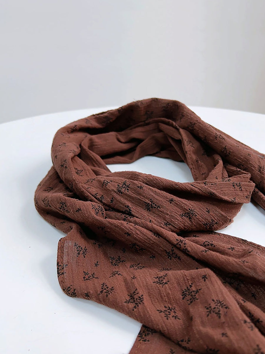 Women Artsy Floral Cotton Shawl Scarf WU022 BUYKUD