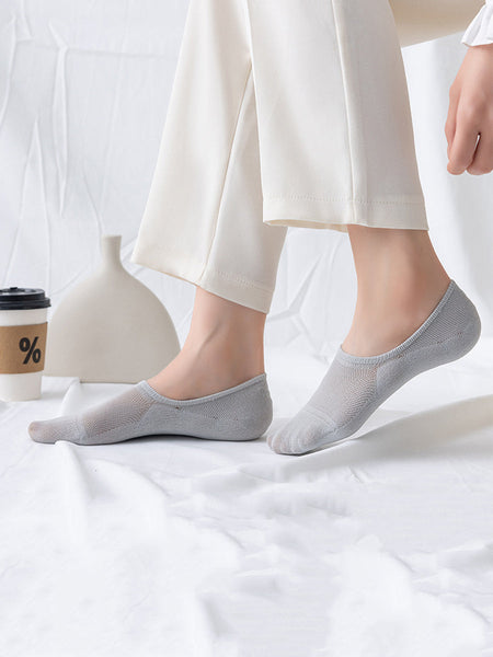 6 Pairs Women Summer Solid Short Socks II1031 BUYKUD