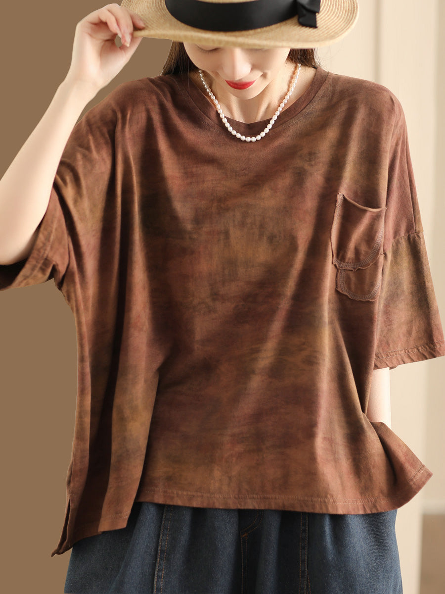 Women Casual Summer Print Loose Cotton Shirt XX1008 Ada Fashion