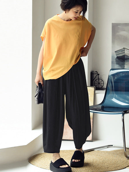 Plus Size Women Casual Summer Loose Solid Harem Pants QW1053 Ada Fashion