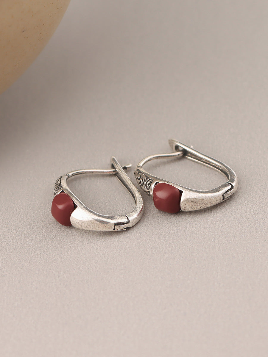 Earrings Cooper-plating Ethnic Silver Women FashionChic