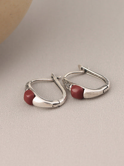 Earrings Cooper-plating Ethnic Silver Women FashionChic