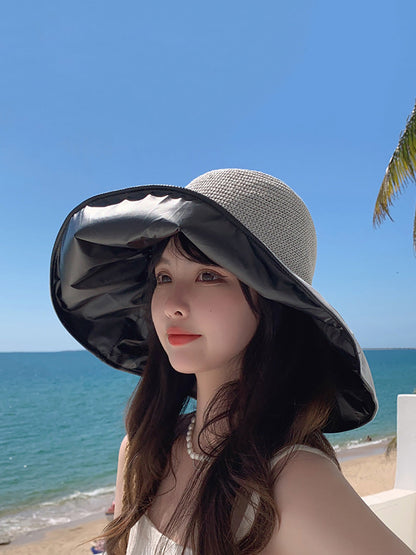 Women Summer Fashion Spliced Solid Sunproof Hat CC011 YWBG