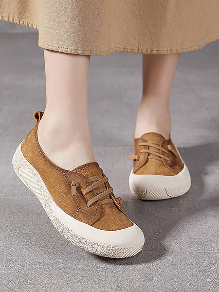 Casual Genuine Leather Flat Women Summer Shoes FashionChic