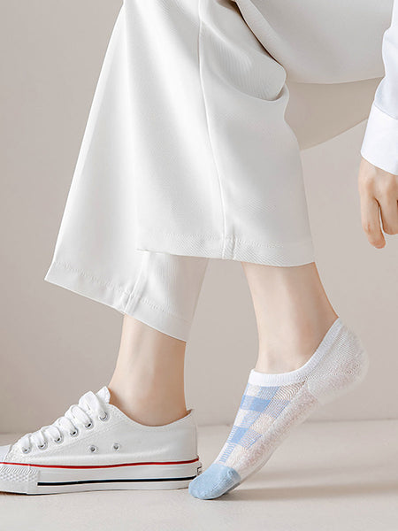 5 Pairs Women Summer Thin Short Socks II1015 BUYKUD