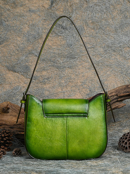 Women Vintage Genuine Leather Shoulder Bag AH1087 HDW