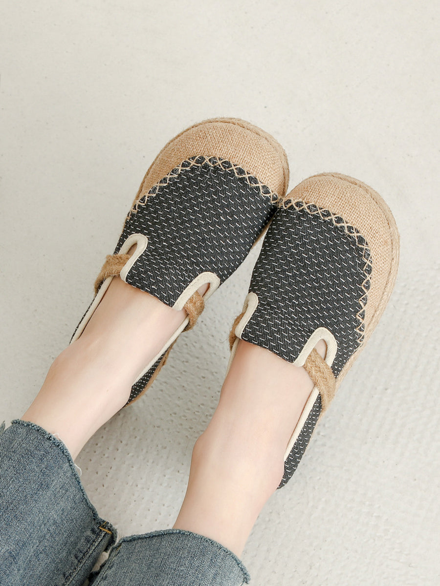 Shoes Flat Canvas Summer Women Stitching FashionChic