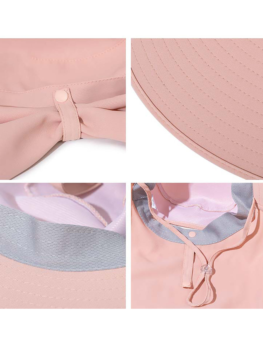 Women Summer Solid Large Brim Neck Guard Sunproof Hat WE1005 Ada Fashion