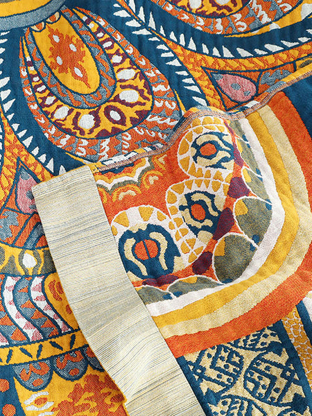 6 Layer Cotton Flower Nap Bedcover Sofa Blanket AT1010 BUYKUD