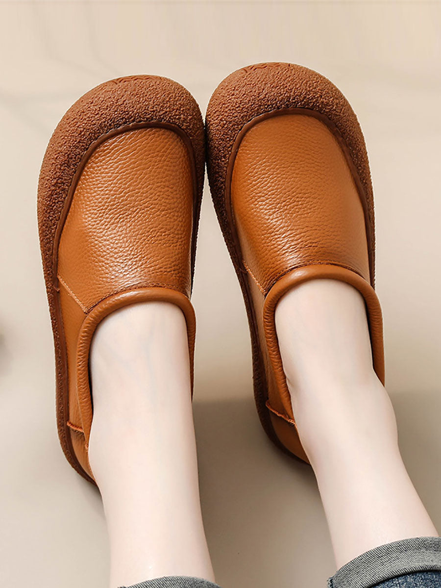 Women Autumn Casual Soft Leather Flat Shoes AS1007 BC