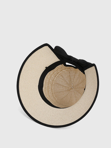 Bowknot Weave Women Straw Sunproof Hat Summer FashionChic