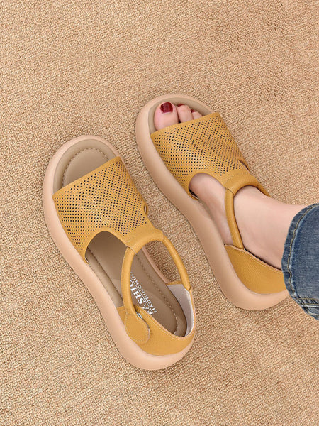 Summer Sandals Casual Leather Women Platfrom FashionChic