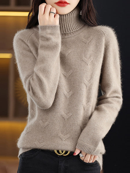 Women Autumn Turtleneck Wool Warm Knit Sweater AX1032 Genistyle Shop