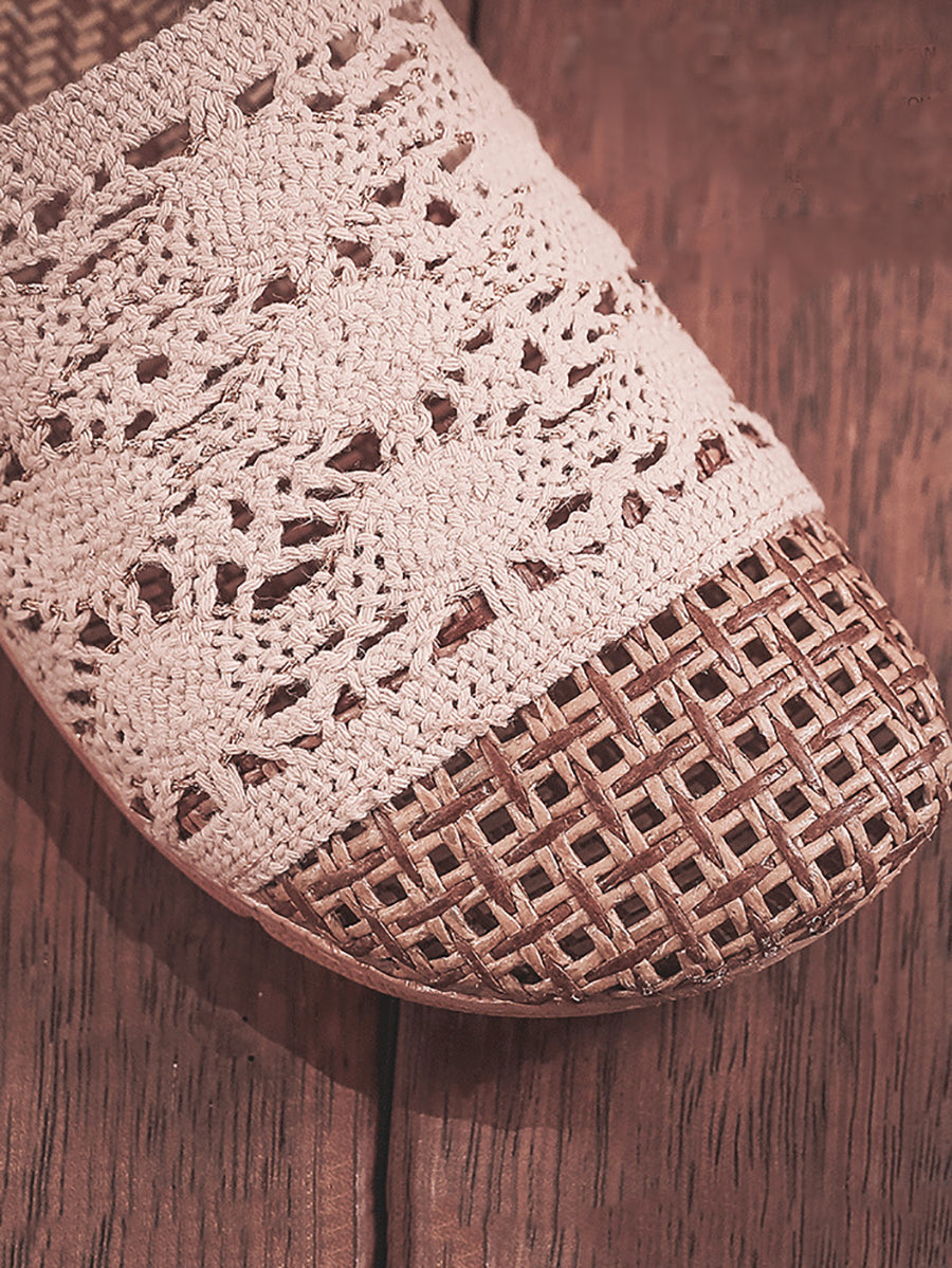 Women Summer Rattan Weaving Indoor Slippers BN1024 Ada Fashion