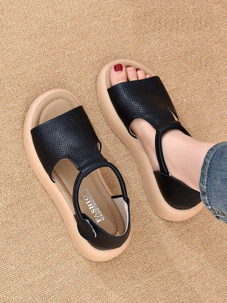 Summer Sandals Casual Leather Women Platfrom FashionChic