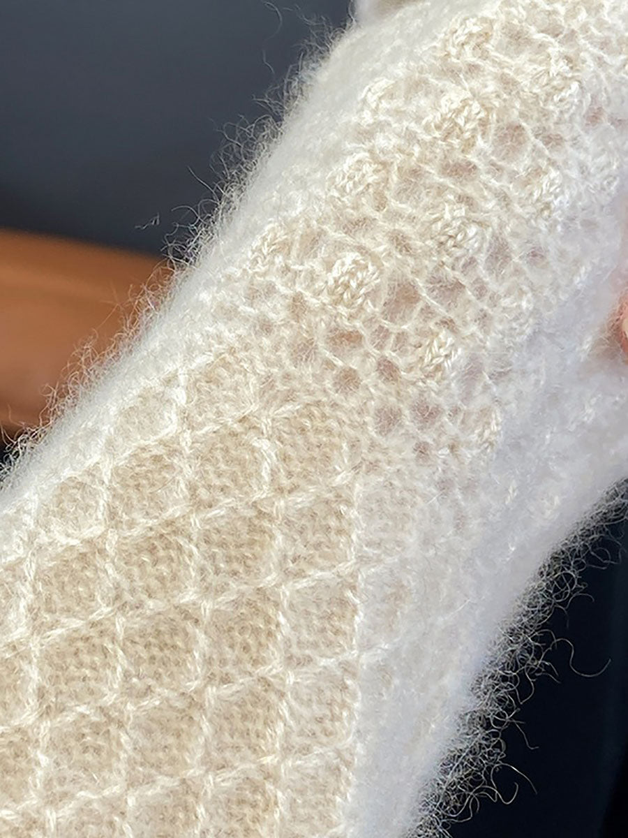 Women Autumn Solid Knit 100%Wool O-Neck Sweater QM005 BK