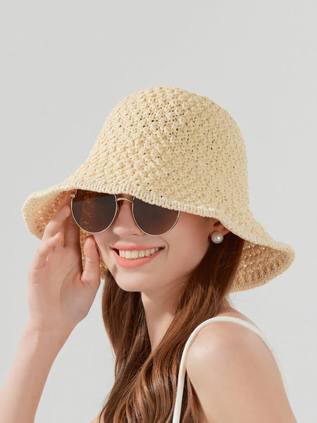Hat Women Casual Weave Straw Sunproof FashionChic