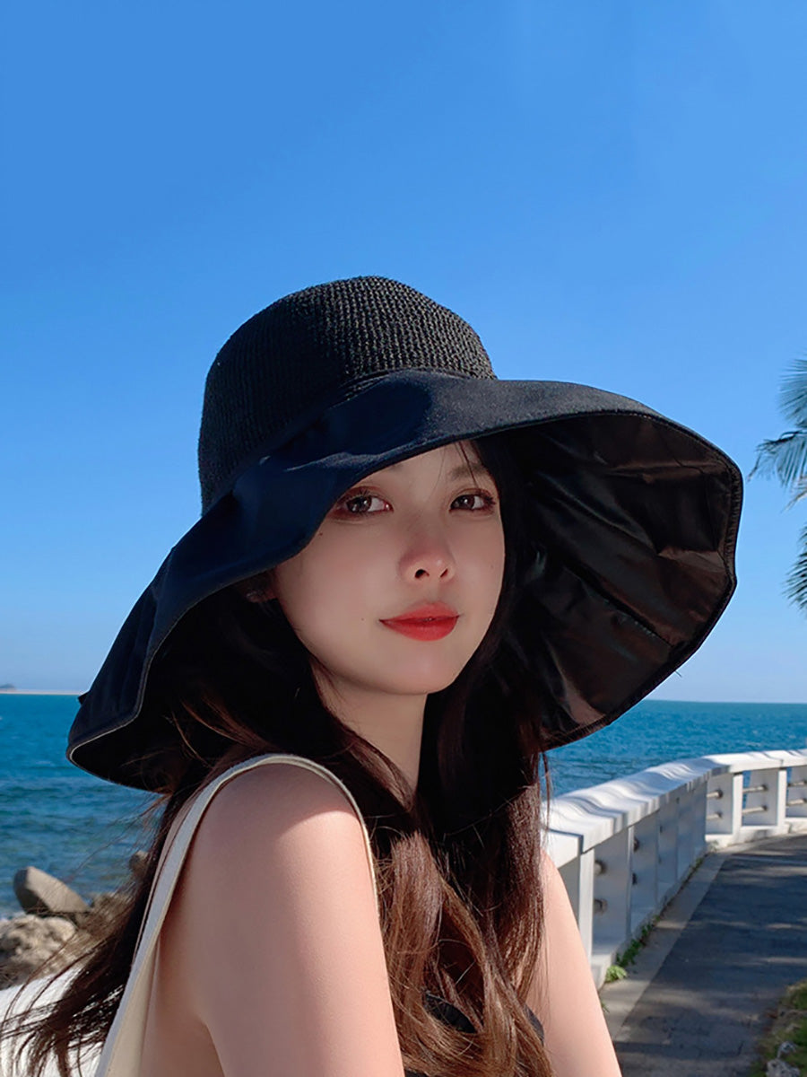 Women Summer Fashion Spliced Solid Sunproof Hat CC011 YWBG