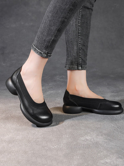 Women Casual Summer Genuine Leather Low Heel Shoes FD016 ANSX