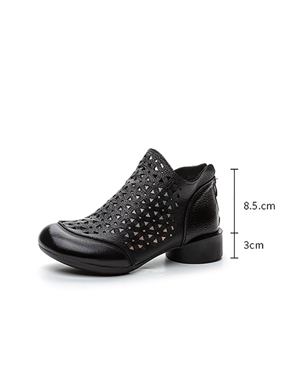 Women Summer Casual Leather Soft Cutout Boots UI1029 Ada Fashion