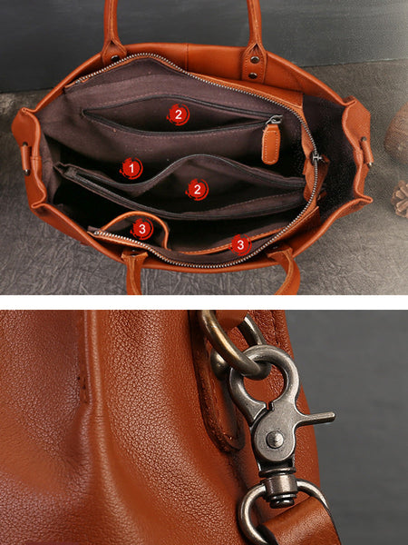 Women Leather Patchwork Laege Capacity Hand Bag Shoulder Bag AH1076 ZLPJ