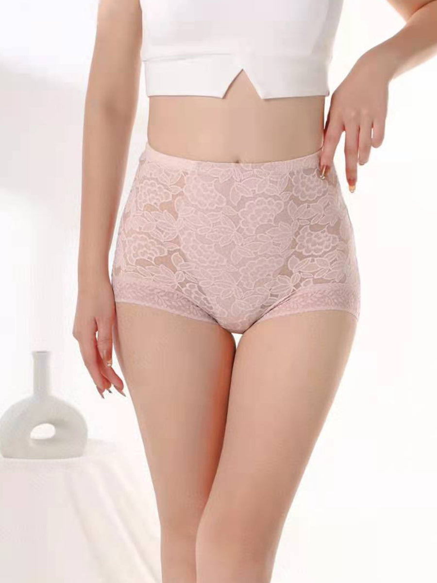 3 Pieces Women Sexy Lace Seamless High-Waist Underwear AS1011 Ada Fashion