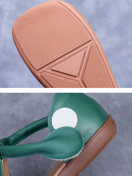 Sandals Leather Flat Hollow Summer Out Casua Women FashionChic