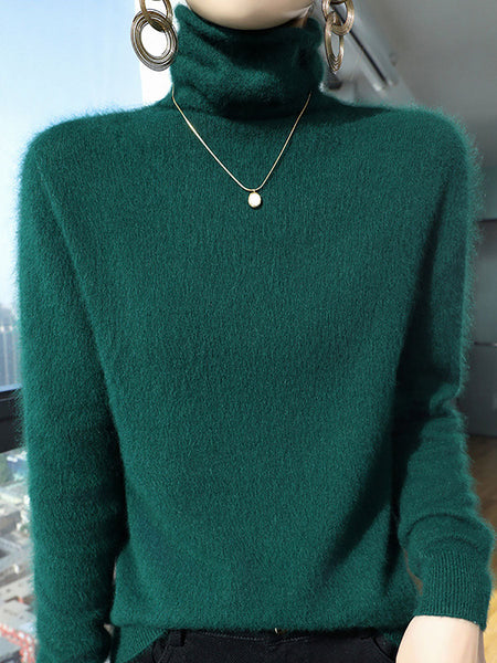 Women Autumn Turtleneck Wool Soft Warm Knit Sweater AV1029 Genistyle Shop