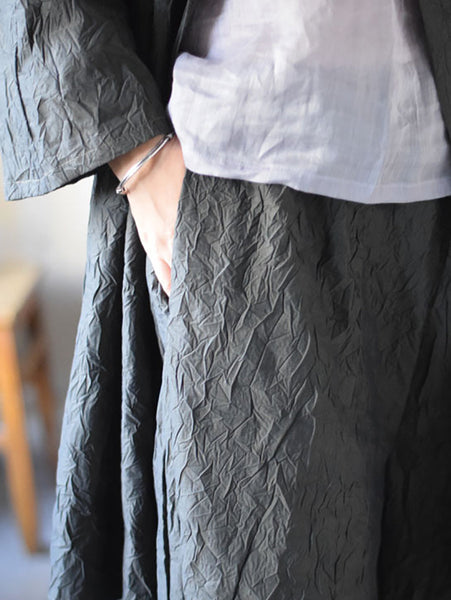 Women Summer Vintage Solid Loose Cotton Calf-Length Pants CV1042 Ada Fashion