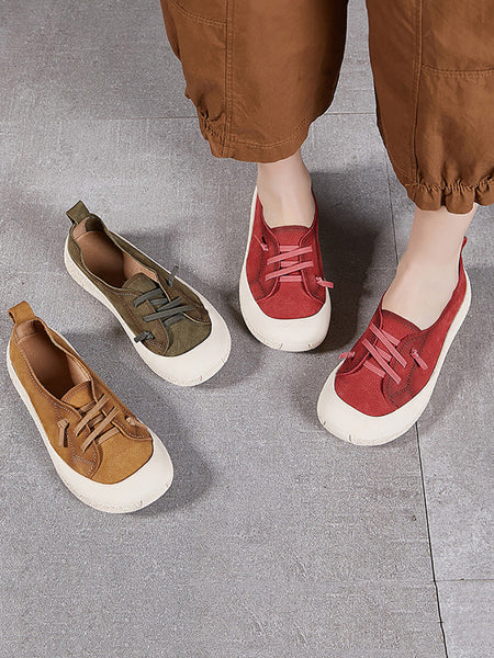 Casual Genuine Leather Flat Women Summer Shoes FashionChic