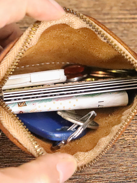 Leather Genuine Square Coin Women Purse Casual FashionChic