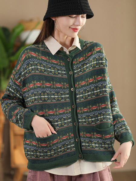 Women Autumn Cotton Knit Cardigan Sweater AT1022 ZMMM