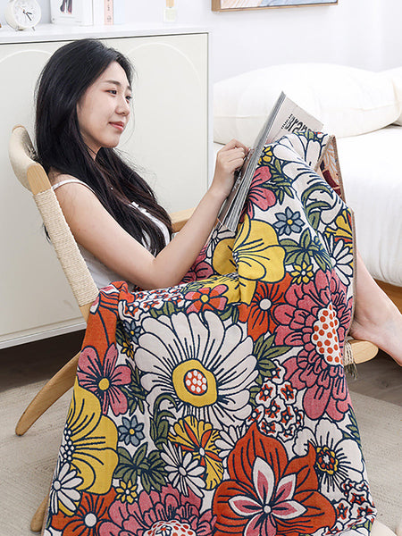 Jacquard Bath Adult 100%Cotton Flower Quick-dry Towel FashionChic