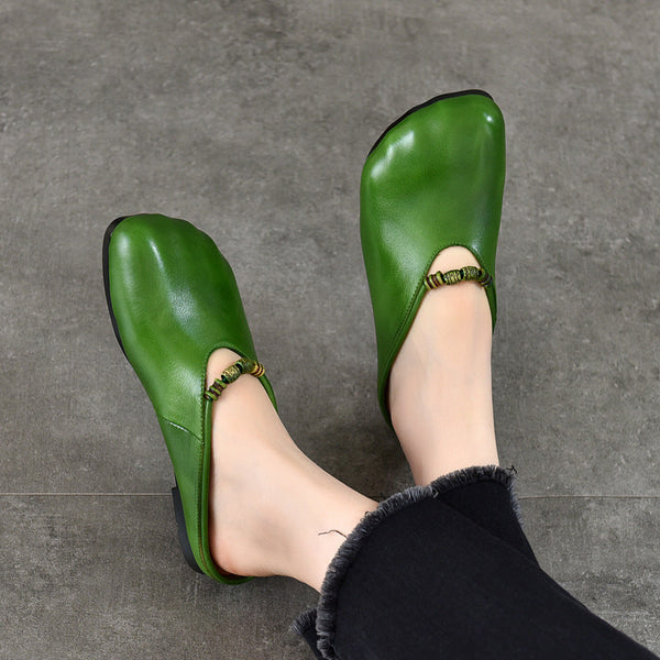 Summer Vintage Leather Soft Sandals Women FashionChic