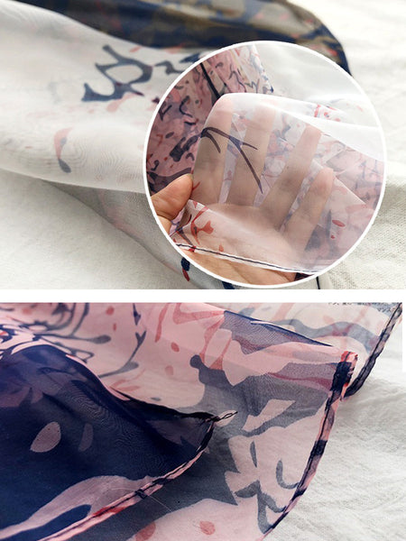 Women Colorblock Print Travel Shawl Scarf SC1037 Ada Fashion