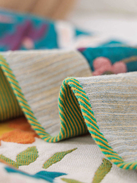 Multi-layer Cotton Flower Jacquard Bedcover Sofa Blanket FD026 BUYKUD