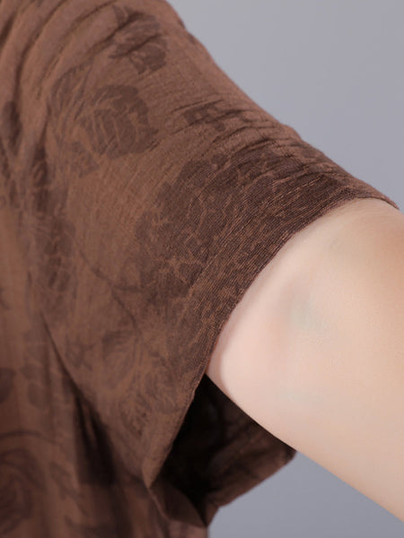 Plus Size Women Summer Artsy Flower Spliced Dress KL1024 Ada Fashion