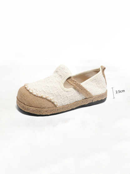 Women Ethnic Summer Linen Cotton Flat Shoes PA1027 Ada Fashion