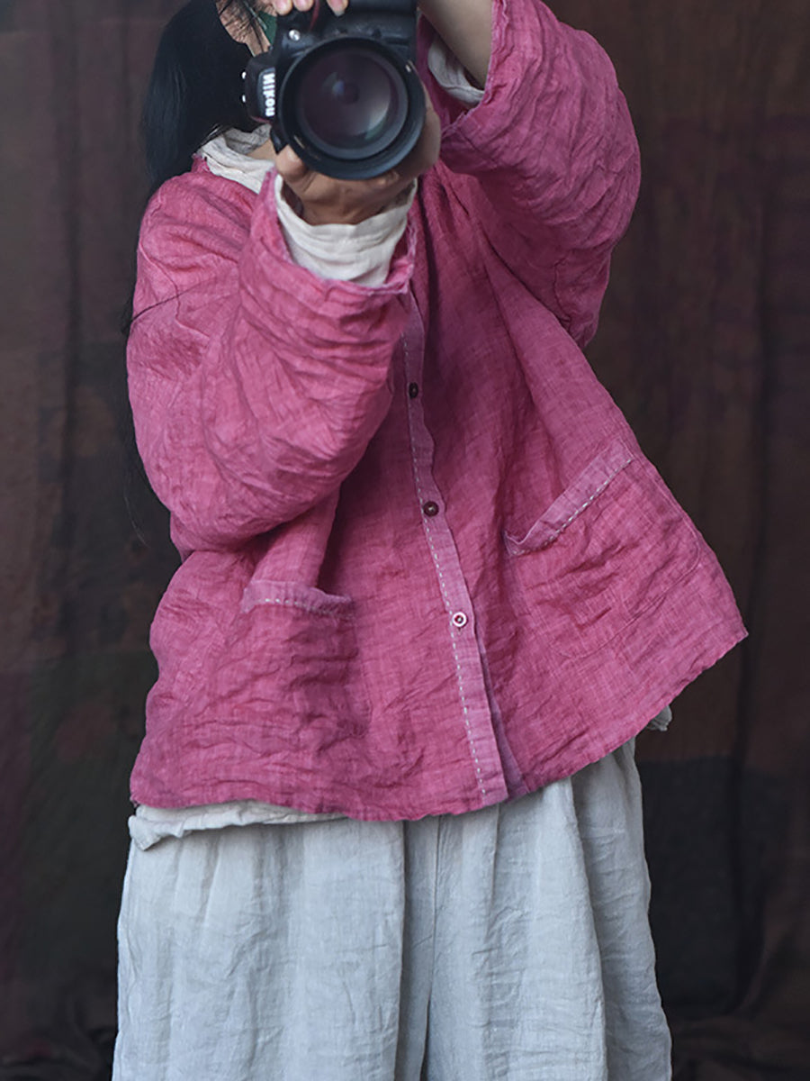 Plus Size Women Worn Spring Loose Shirt II1062 QYMM