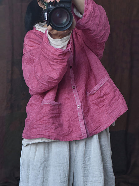 Plus Size Women Worn Spring Loose Shirt II1062 QYMM