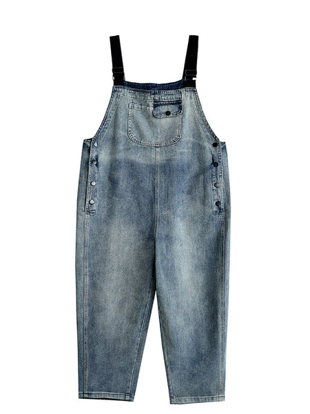 Denim Women Jumpsuits Loose Color Summer Casual Pure FashionChic