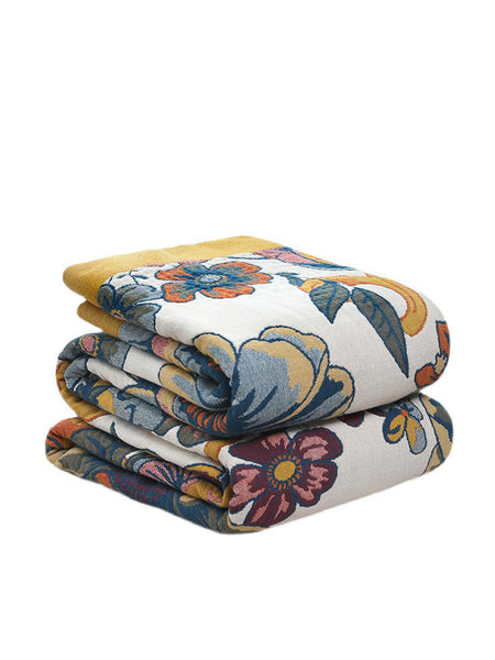 Sofa Flower 100%Cotton Blanket Bedcover FashionChic