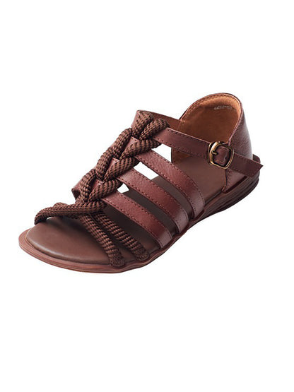 Women Summer Leather Spliced Rope Sandals UI1012 Ada Fashion