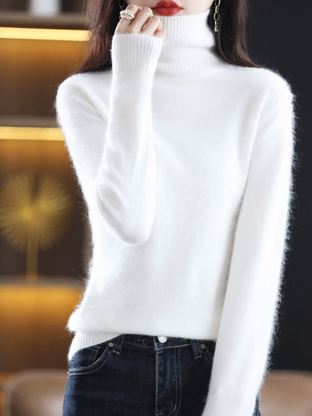 Women Autumn Casual Turtleneck Soft Cashmere Sweater AK1029 Genistyle Shop