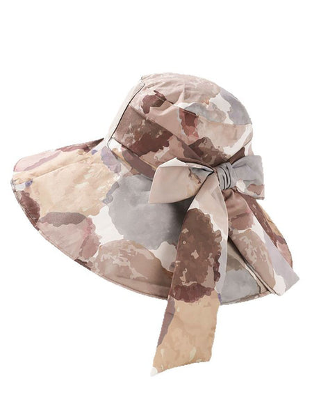 Colorblock Sunproof Bowknot Artsy Women Hat FashionChic